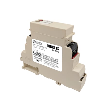Functional Devices-Rib DIN Rail Mount Relay, 10 Amp SPDT + Override, 10-30 Vac/dc Coil RIBRL1S
